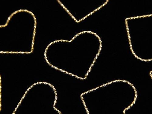 14KGF Component Heart [10mm][17.5mm] Sparkle 1pc