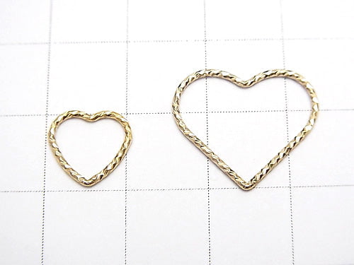 14KGF Component Heart [10mm][17.5mm] Sparkle 1pc
