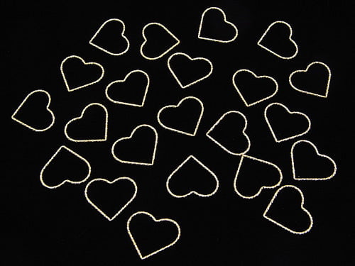 14KGF Component Heart [10mm][17.5mm] Sparkle 1pc
