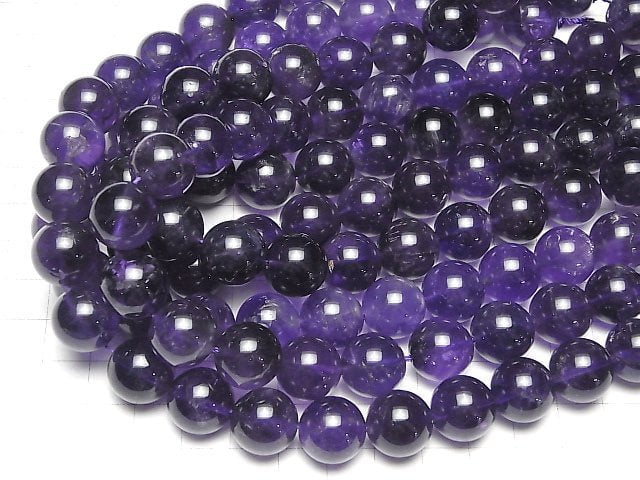 [Video] Amethyst AA+ Round 14mm half or 1strand (aprx.15inch/36cm)