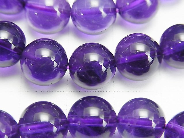 [Video] High Quality Amethyst AAA- Round 10mm [Dark Color] Bracelet