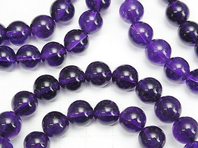 [Video] High Quality Amethyst AAA- Round 10mm [Dark Color] Bracelet