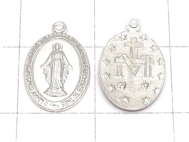 Silver925 Charm 14x9mm Miraculous Medal 1pc