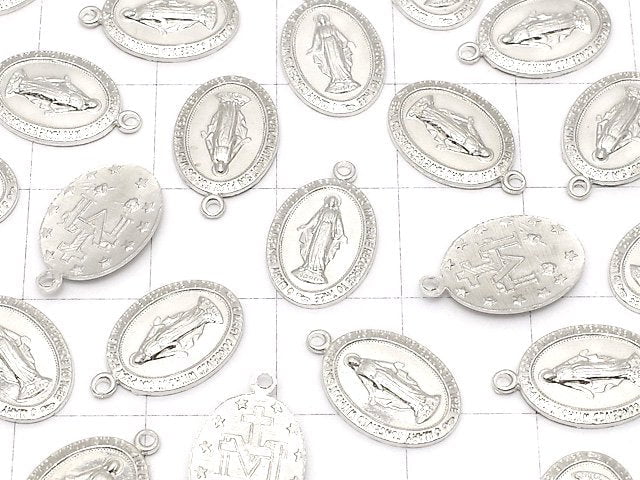 Silver925 Charm 14x9mm Miraculous Medal 1pc