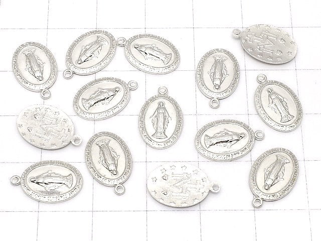 Silver925 Charm 14x9mm Miraculous Medal 1pc