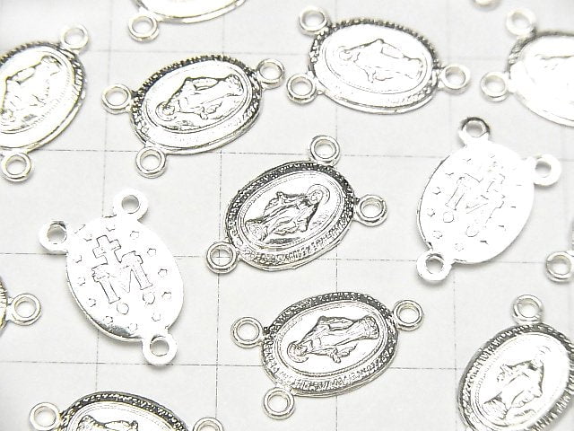 Silver925 Miraculous Medal, Rosary Parts 16x10mm 1pc