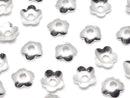 Metal parts bead cap 4x4x1.3mm silver color 10pcs