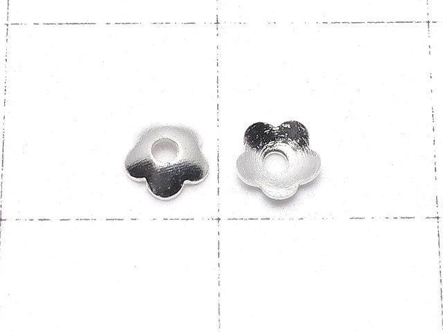 Metal Parts Bead cap 4 x 4 x 1.3 mm silver color 10 pcs $1.39!