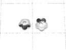 Metal parts bead cap 4x4x1.3mm silver color 10pcs