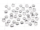 Metal parts bead cap 4x4x1.3mm silver color 10pcs