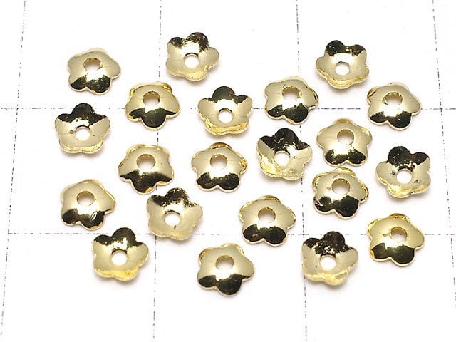 Metal Parts Bead cap 4 x 4 x 1.3 mm gold color 10 pcs