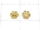 Metal parts bead cap 4x4x1.5mm gold color 10pcs