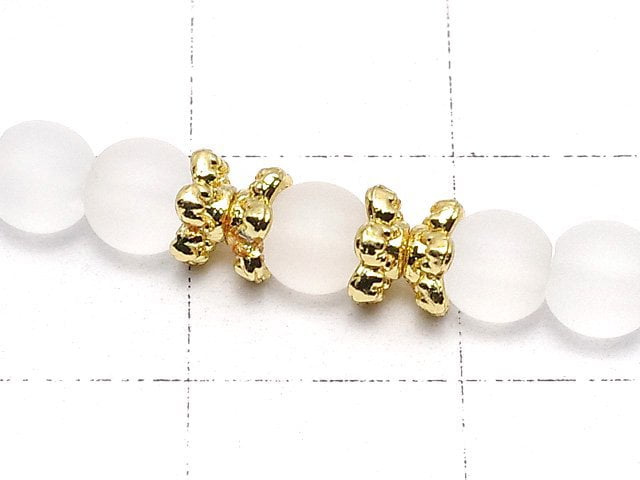 Metal parts bead cap 4x4x1.5mm gold color 10pcs