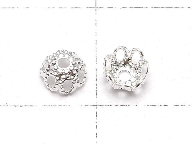 金屬珠托 4x4x2mm 銀色 10個