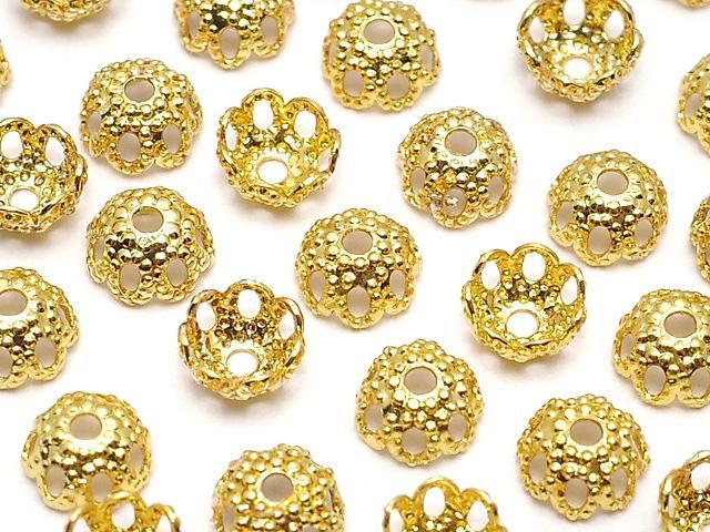 金屬串珠帽 4x4x2mm 金色 10個