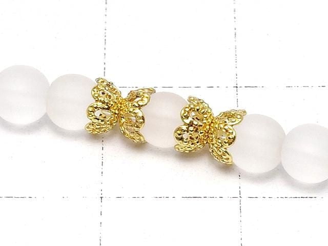 Metal parts bead cap 4x4x2mm gold color 10pcs