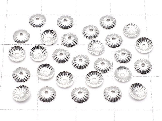 Metal Parts Bead cap 5 x 5 x 1.2 mm silver color 10 pcs