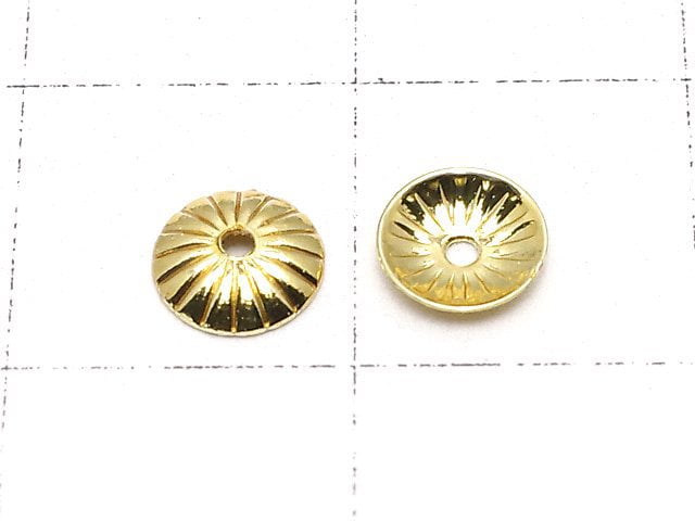 Metal parts bead cap 5x5x1.2mm gold color 10pcs