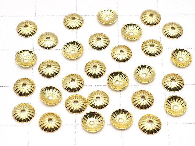 Metal parts bead cap 5x5x1.2mm gold color 10pcs