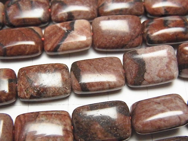 1 strand $7.79! Red picture Jasper rectangle 14 x 10 x 6 mm 1strand beads (aprx.15 inch / 37 cm)