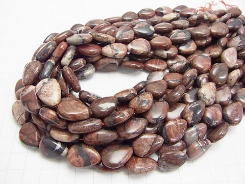 1strand $8.79! Red Picture Jasper Vertical Hole Pear shape 18 x 13 x 6 mm 1strand beads (aprx.15 inch / 36 cm)