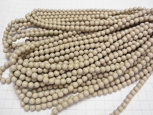 [Video] Taiwan Hokutolite Round 6mm half or 1strand beads (aprx.15inch/37cm)