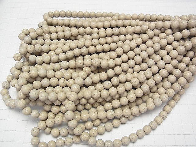 [Video] Taiwan Hokutolite Round 8mm half or 1strand beads (aprx.15inch/38cm)