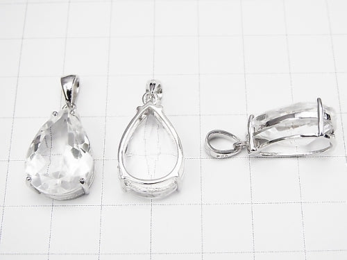 [Video] 1 pc $16.99! High Quality Crystal AAA Pear shape Faceted 18 x 13 mm Pendant Silver 925 1 pc