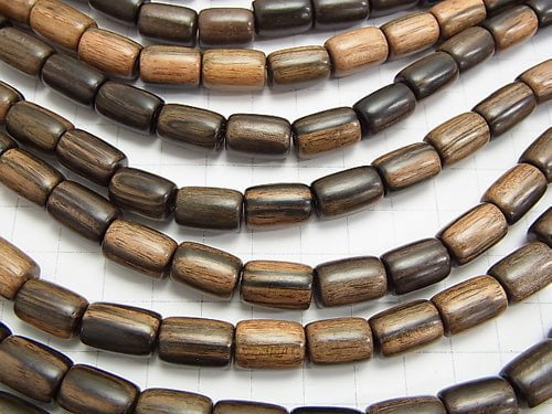 [Video] 1strand $8.79! Ebony Wood  Tube 13x9x9mm 1strand beads (aprx.15inch/38cm)