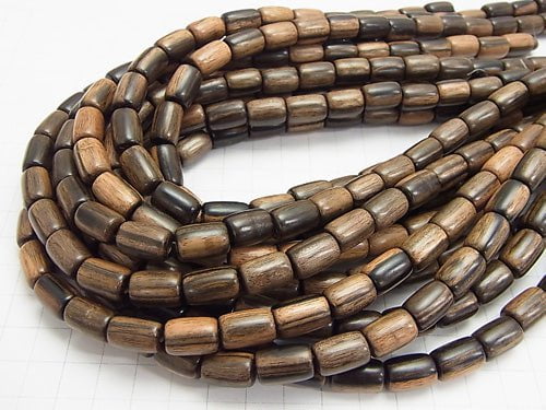 [Video] 1strand $8.79! Ebony Wood  Tube 13x9x9mm 1strand beads (aprx.15inch/38cm)