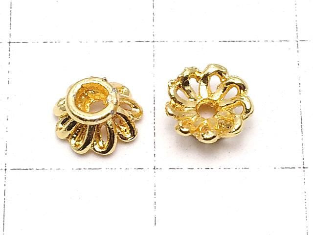金屬珠帽 6x6x3mm 金色 10個