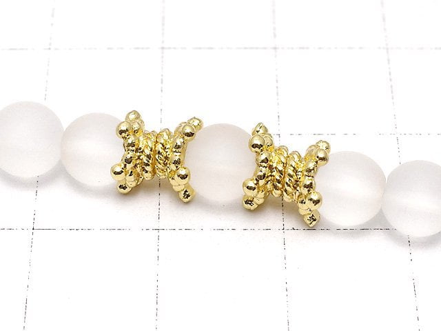 Metal parts bead cap 6x6x3mm gold color 10pcs