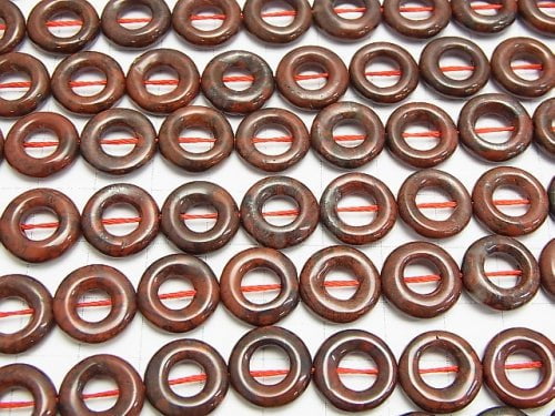 1strand $8.79! Poppy Jasper Coin (Donut) 13x13x3mm 1strand beads (aprx.15inch / 37cm)