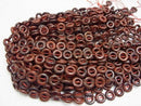 1strand $8.79! Poppy Jasper Coin (Donut) 13x13x3mm 1strand beads (aprx.15inch / 37cm)