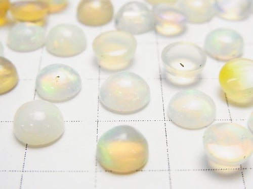 High Quality Ethiopia Opal AAA Round Cabochon 7 x 7mm 6pcs