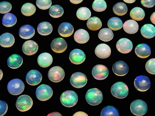 High Quality Ethiopia Opal AAA Round Cabochon 7 x 7mm 6pcs