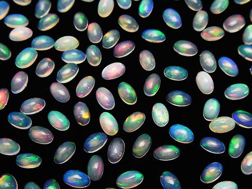 High Quality Ethiopian Opal AAA Oval Cabochon 5x3mm 10pcs