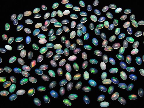 High Quality Ethiopian Opal AAA Oval Cabochon 5x3mm 10pcs