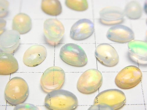 [Video] High Quality Ethiopian Opal AAA Oval Cabochon 7x5mm 5pcs