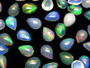 [Video] High Quality Ethiopian Opal AAA Pear Shape Cabochon 7x5mm 3pcs