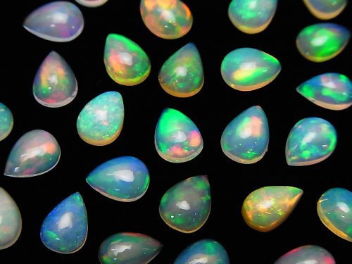 Cabochon, Opal, Pear Shape Gemstone Beads