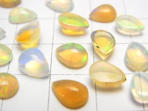 [Video] High Quality Ethiopia Opal AAA Pear shape Cabochon 8 x 6 mm 5 pcs $27.99!