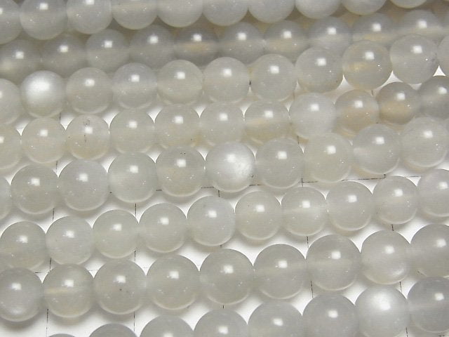 Gray Moonstone AAA - Round 6 mm half or 1 strand beads (aprx. 15 inch / 38 cm)