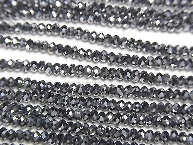 [Video] High Quality!  1strand $6.79! Terahertz  Faceted Button Rondelle 2x2x1.5mm 1strand beads (aprx.15inch/37cm)