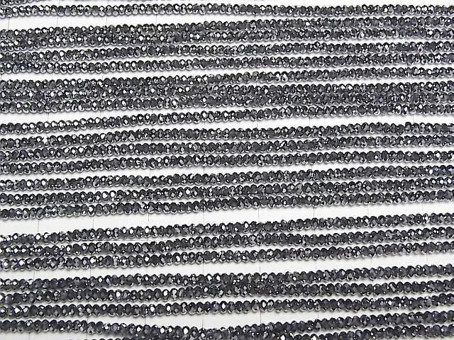 [Video] High Quality!  1strand $6.79! Terahertz  Faceted Button Rondelle 2x2x1.5mm 1strand beads (aprx.15inch/37cm)