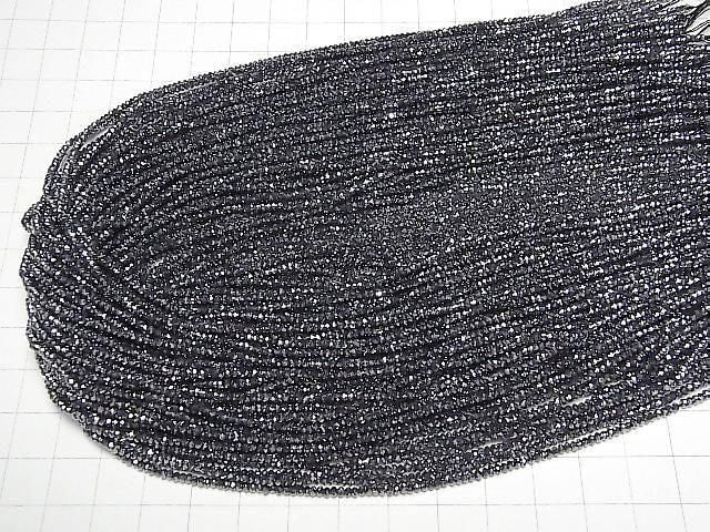 [Video]High Quality! Terahertz Faceted Button Rondelle 2x2x1mm 1strand beads (aprx.15inch/38cm)