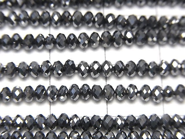 [Video]High Quality! Terahertz Faceted Button Rondelle 3x3x2mm 1strand beads (aprx.15inch/37cm)