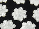 Mother of Pearl MOP AAA White Flower 20mm 2pcs