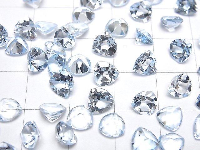 [Video]High Quality Sky Blue Topaz AAA Loose stone Triangle Faceted 6x6mm 5pcs