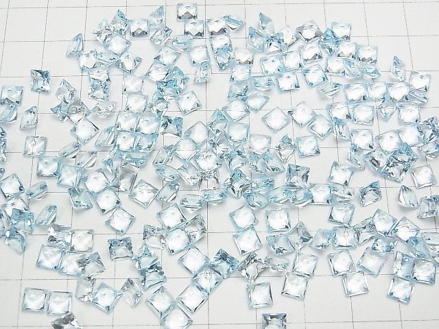 [Video] High Quality Sky Blue Topaz AAA Loose stone Princess Cut 5x5mm 5pcs